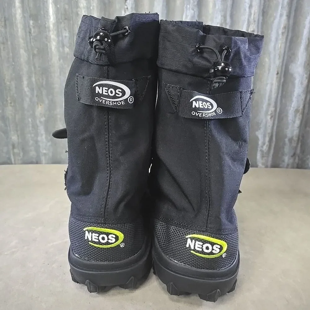 Neos Voyager Glacier Trek Cleats Overshoes Black Waterproof Sz M (US7.5-9)